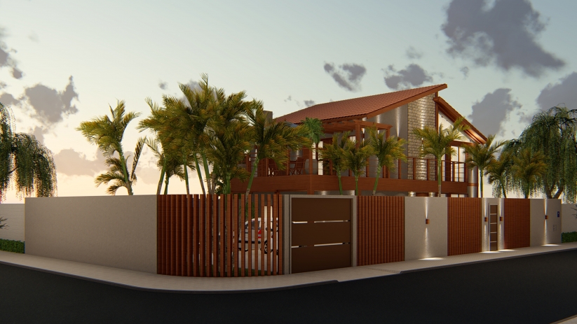 Plantas de casas sobrado com madeira