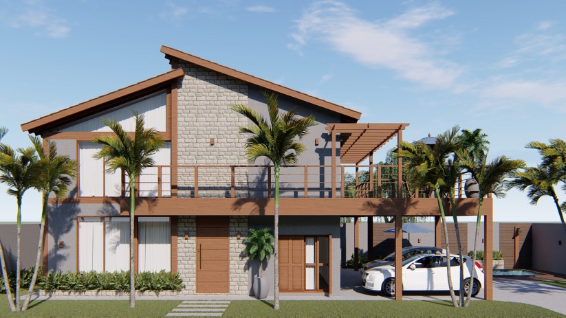 Plantas de casas sobrado com varanda
