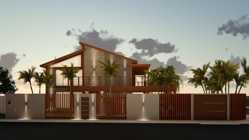 Projetos de casas sobrado com terreno de esquina