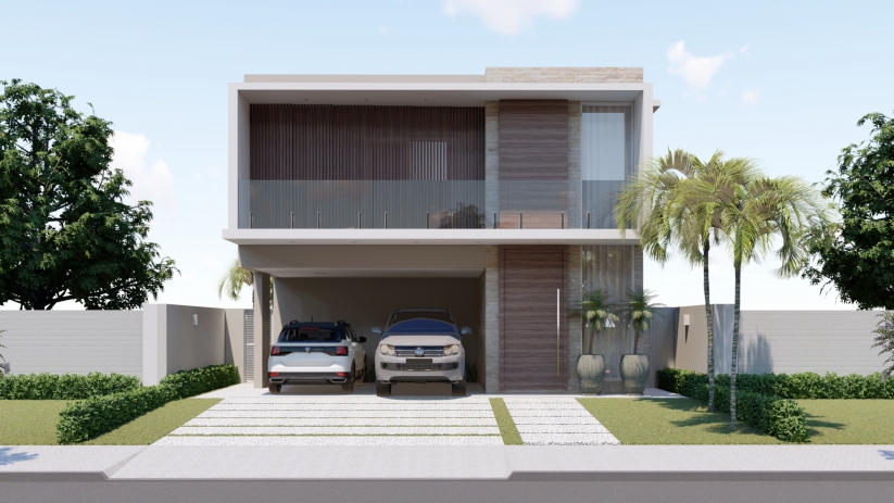 Plantas de casas com L com ambientes integrados