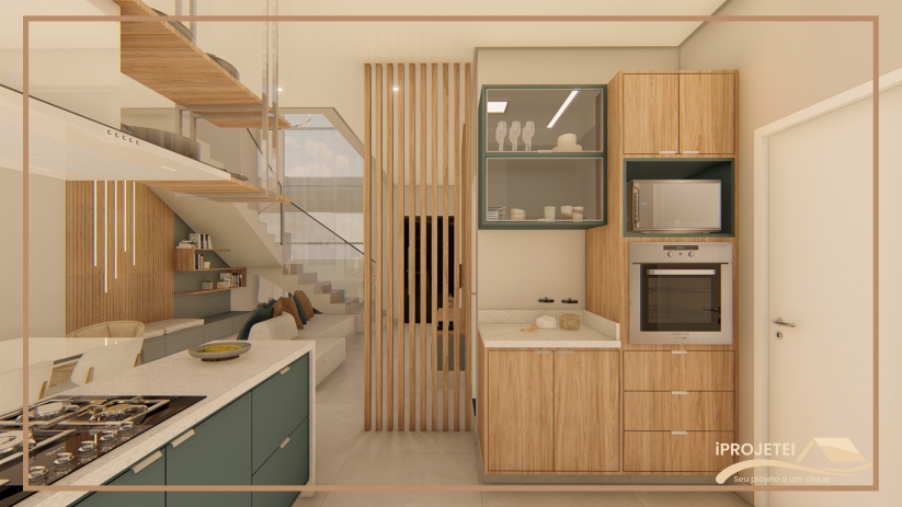 Projetos de casas para construir com cozinha integrada