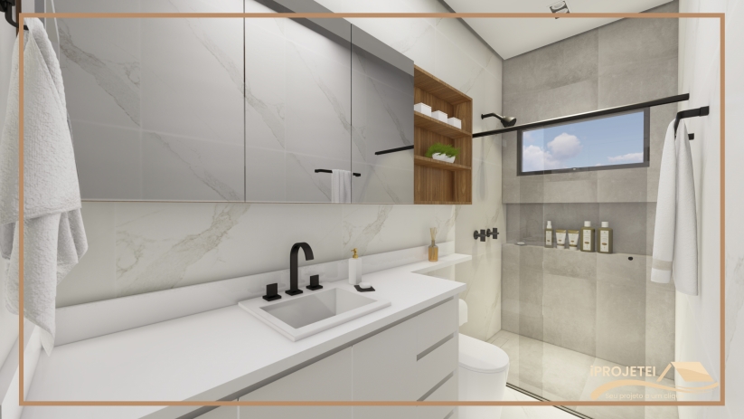 Projetos de casas sobrado com banho social