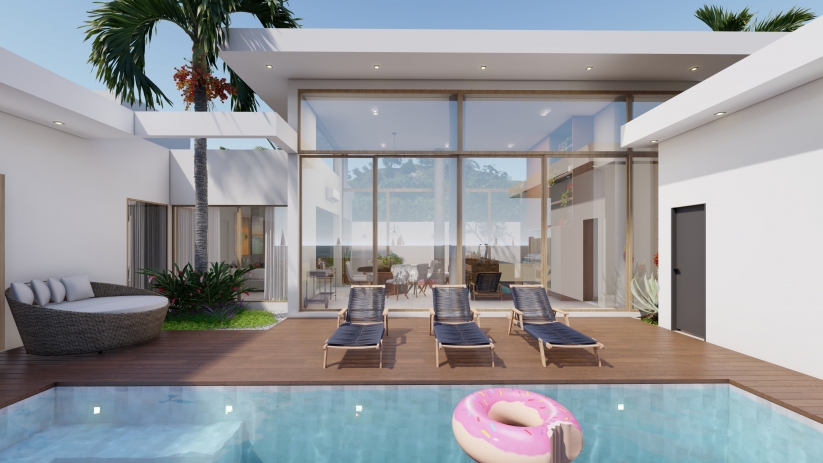 Projeto de casa com área gourmet e piscina