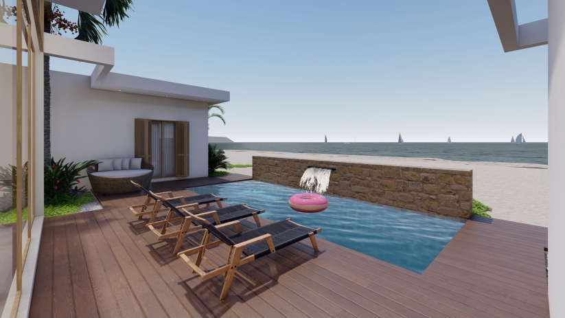 Plantas de casa com piscina