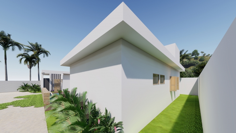 Plantas de casas na cor branca
