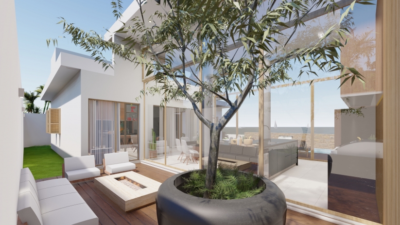 Plantas de casas com telhado embutido