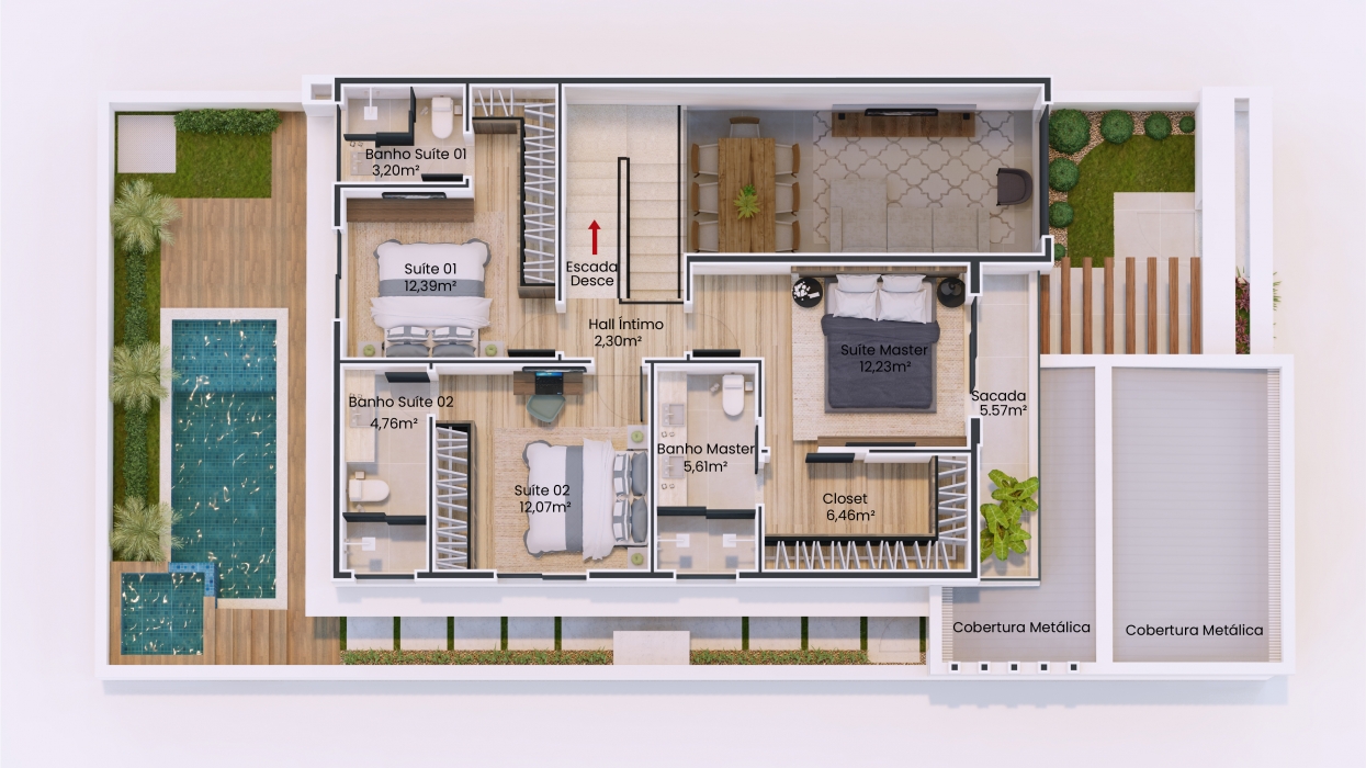 Plantas de casas com suíte