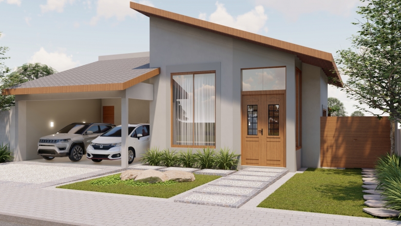 Projetos de casas com vidro na fachada
