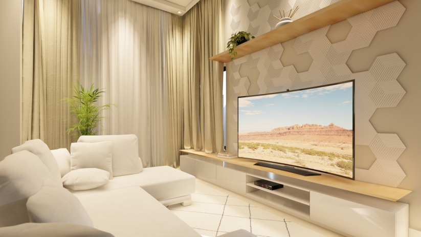 Plantas de casas com sala de tv integrada