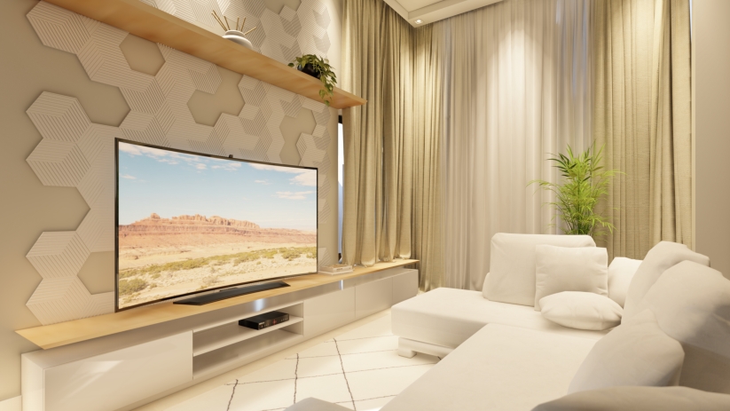 Projetos de casas para construir com sala de tv