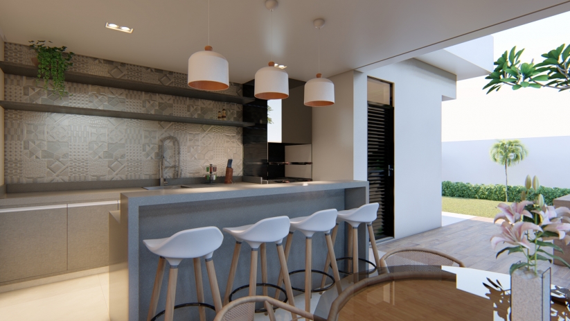 Projetos de casas com área de churrasco
