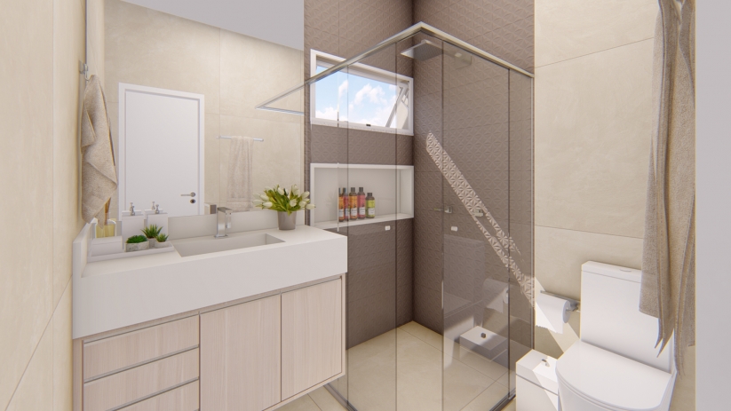 Casas para construir com banho do casal