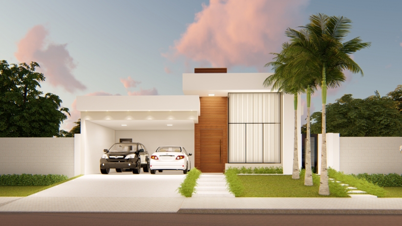 Casas para construir com telhado embutido