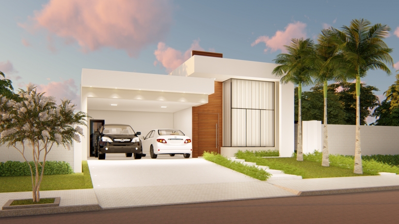 Projetos de casas com fachada clean