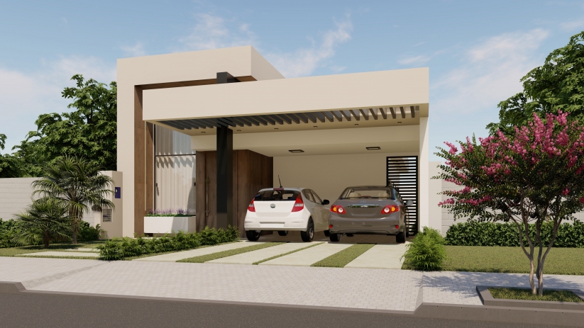 Plantas de casas com garagem para 2 carros