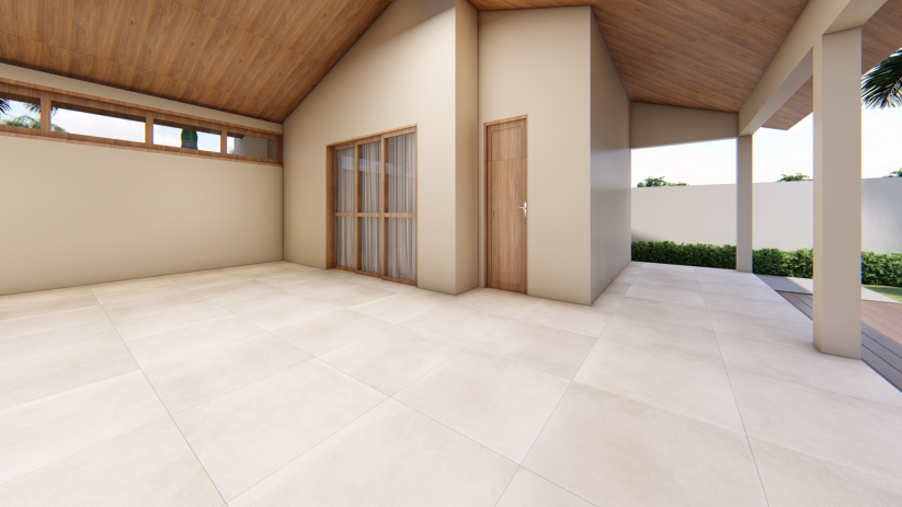 Planta de casa de chácara com ambientes integrados