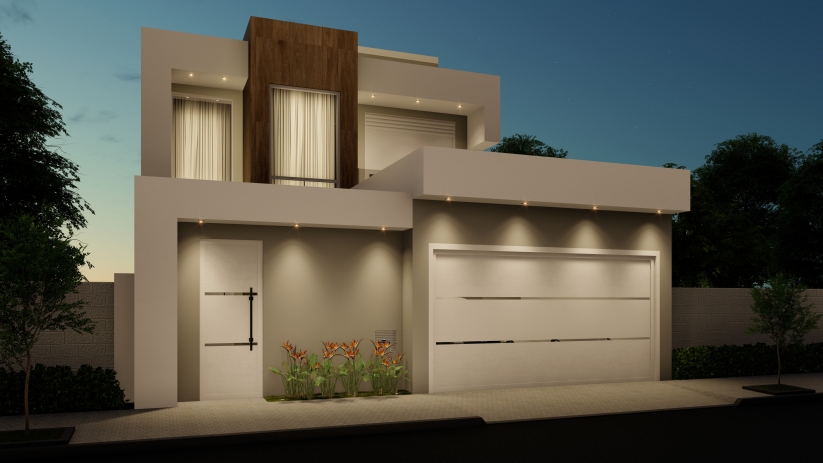 Plantas de casas com suíte na frente