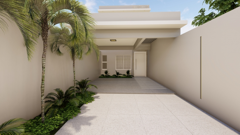 Plantas de casas com telhado embutido