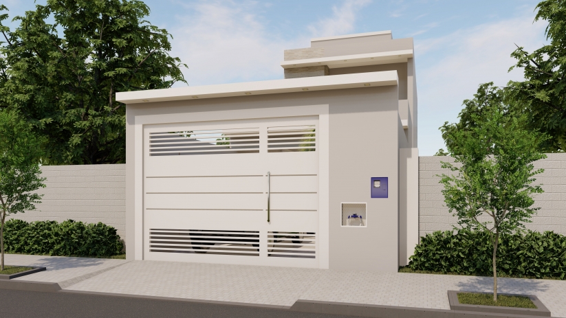 Plantas de casas com fachada simples