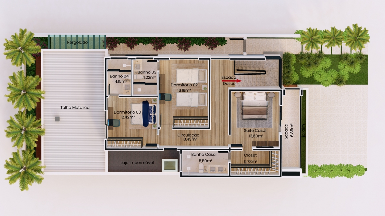 Plantas de casas com varanda