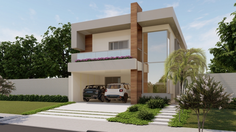 Plantas de casas com fachada de vidro