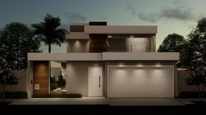 Plantas de casas com muro e portão
