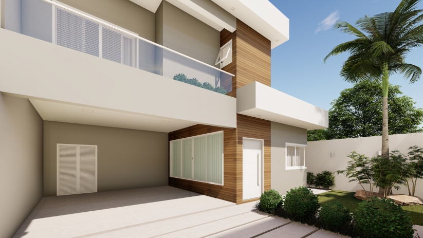 Plantas de casas com telhado embutido