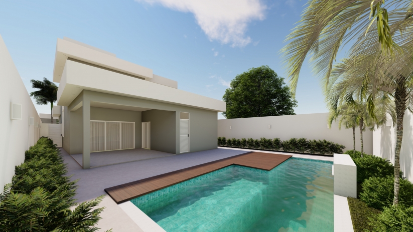 Plantas pronta com área de lazer e piscina