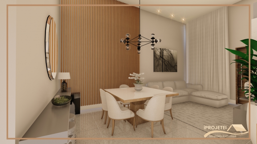 Plantas de casas com sala de jantar integrada