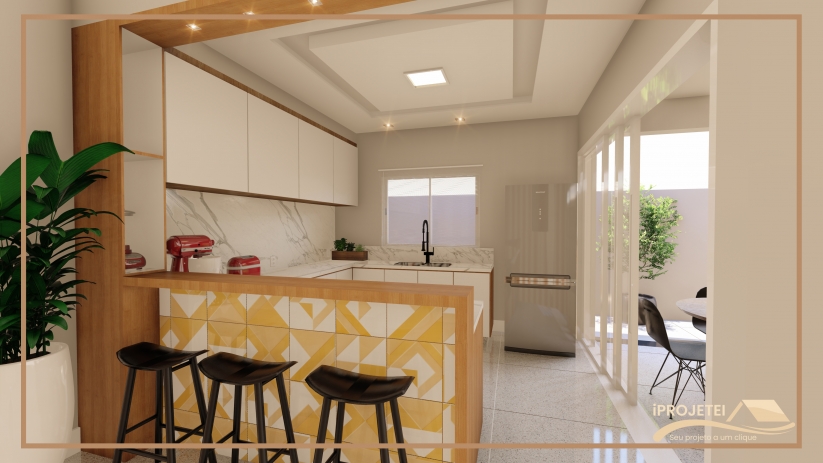 Plantas de casas com cozinha integrada
