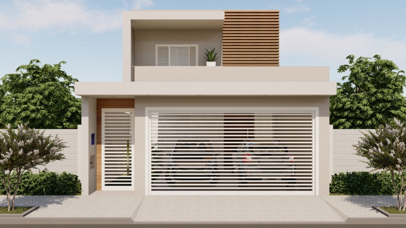 Plantas de casas com área de churrasco integrada