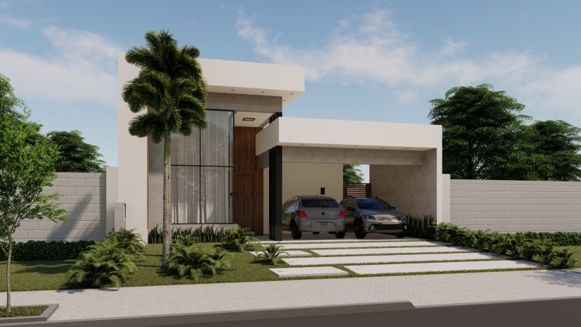Casa Térrea com Garagem para 2 Carros